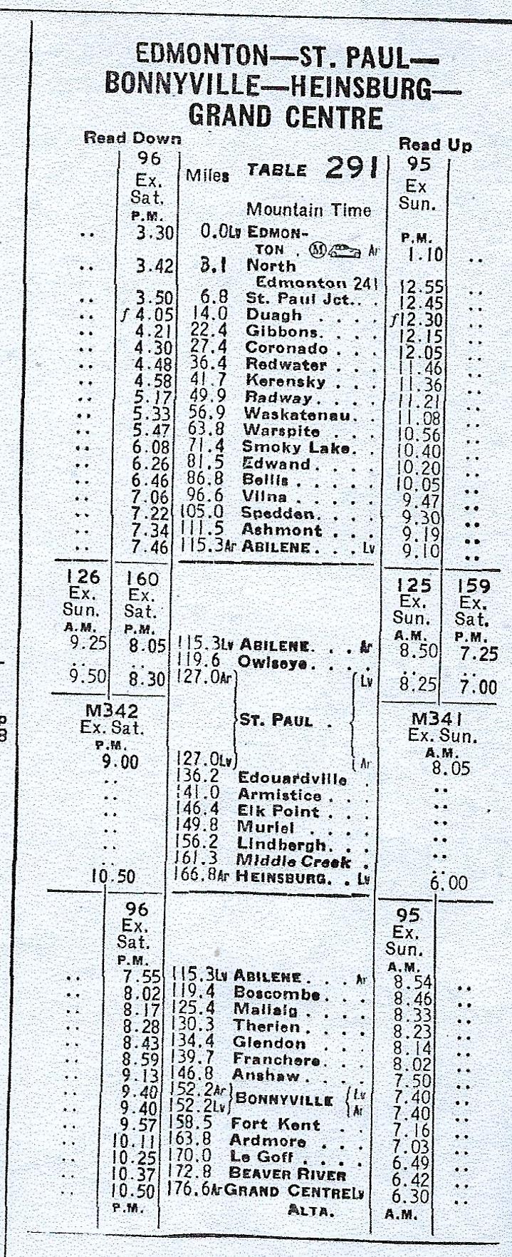 Coranado Schedule 1955